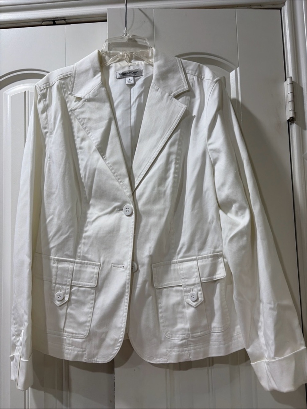 Coldwater Creek Women's White Single-Breasted Blazer